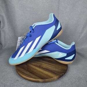 Adidas Crazyfast Indoor Soccer Blue and White Shoes Mens Size 10 N W T